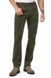 Paige Lennox Slim Fit Corduroy Pants In Deep Anchor In Forset Shadow
