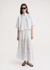 Totême High-rise Eyelet Cotton Midi Skirt In White
