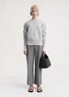 Totême Crew-neck Long-sleeve Top In Grey Melange