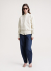 Totême Cotton Crewneck Sweatshirt In Off-white