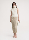 Totême Crinkled High-waisted Midi Skirt In Overcast Beige