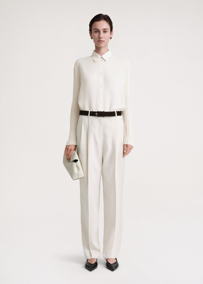 Totême Double-pleated Tailored Trousers Snow