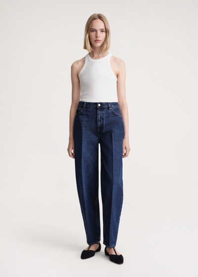 Totême Wide Tapered Leg Denim Dark Blue