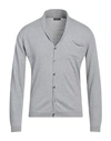 Rossopuro Man Cardigan Light Grey Size 4 Cotton