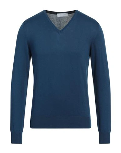 Gran Sasso Man Sweater Navy Blue Size 36 Cotton