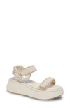 Dolce Vita Debra Platform Sandal In Ivory Suede