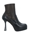 CASADEI CASADEI WOMAN ANKLE BOOTS BLACK SIZE 7 SOFT LEATHER