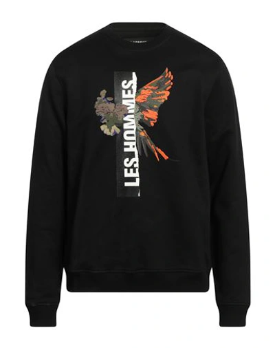 Les Hommes Man Sweatshirt Black Size M Cotton