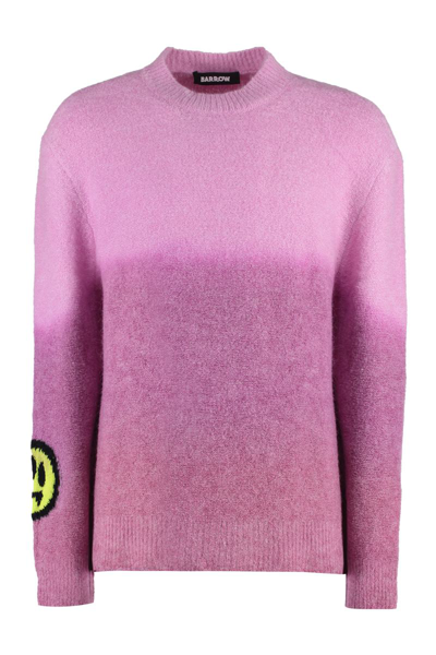 Barrow Unisex Mohair Blend Sweater In Pink,purple
