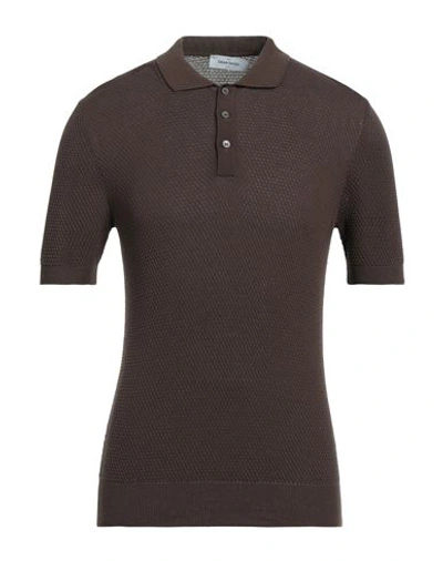 Gran Sasso Man Sweater Dark Brown Size 36 Cotton In Brown