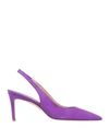 Stuart Weitzman Woman Pumps Purple Size 9 Soft Leather