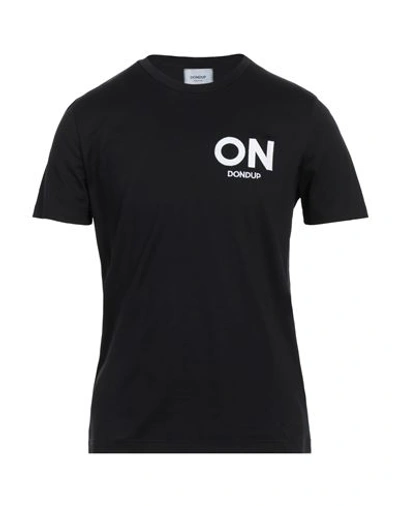 Dondup Man T-shirt Black Size Xl Cotton