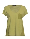 High Woman T-shirt Military Green Size Xs Cotton, Linen, Rayon