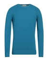 120% Lino Man Sweater Deep Teal Size L Cashmere, Virgin Wool In Green
