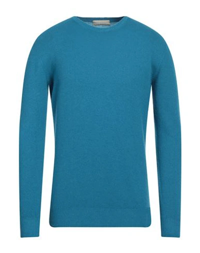 120% Lino Man Sweater Deep Teal Size L Cashmere, Virgin Wool In Green