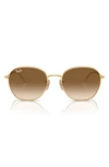 Ray Ban 55mm Gradient Phantos Sunglasses In Gold Flash