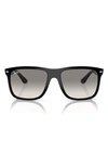 Ray Ban 57mm Gradient Square Sunglasses In Black