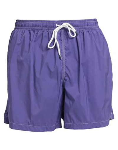 Fedeli Man Swim Trunks Purple Size Xxl Polyester