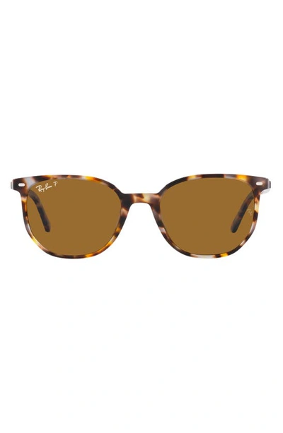 Ray Ban Elliot 54mm Polarized Square Sunglasses In Brown