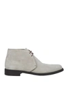 Barrett Man Ankle Boots Light Grey Size 8 Soft Leather
