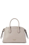 Kate Spade Medium Knott Pebbled Leather Satchel In Warm Taupe.