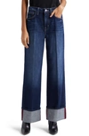 L AGENCE MILEY HIGH WAIST CUFF WIDE LEG JEANS