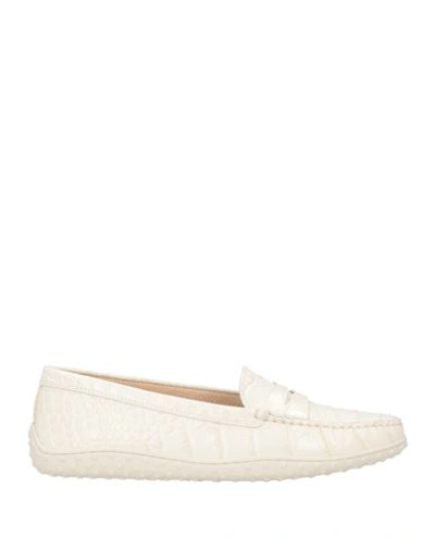 Tod's Woman Loafers Off White Size 6 Soft Leather