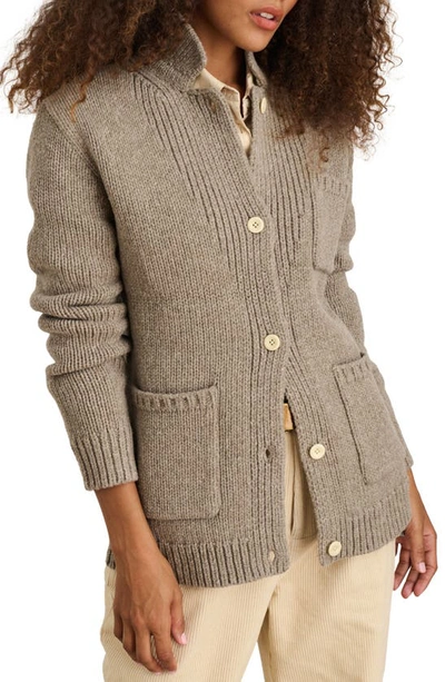 Alex Mill Sabine Merino Wool Blend Cardigan In Tiramisu