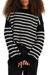 ALEX MILL NORMANDIE STRIPE WOOL & ALPACA BLEND CREWNECK SWEATER