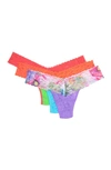 Hanky Panky Low Rise Lace Thongs In Beab-tano/ Impression