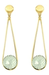 Dean Davidson Mini Ipanema Drop Earrings In Green Prasiolite/ Gold