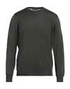 Drumohr Man Sweater Dark Brown Size 42 Cotton In Green