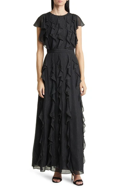 Ted Baker Hazzie Ruffle Maxi Dress In Black | ModeSens