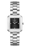 Jbw Women's Arc Single Stainless Steel Bracelet Watch, 23mm X 25mm In Silver