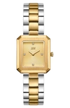 Jbw Women's Arc Single Stainless Steel Bracelet Watch, 23mm X 25mm In Two-tone