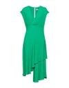 Twenty Easy By Kaos Woman Midi Dress Emerald Green Size 4 Acetate, Silk