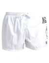 Moschino Man Swim Trunks White Size Xxl Polyester