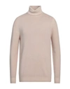 120% Lino Man Turtleneck Beige Size Xs Cashmere, Virgin Wool
