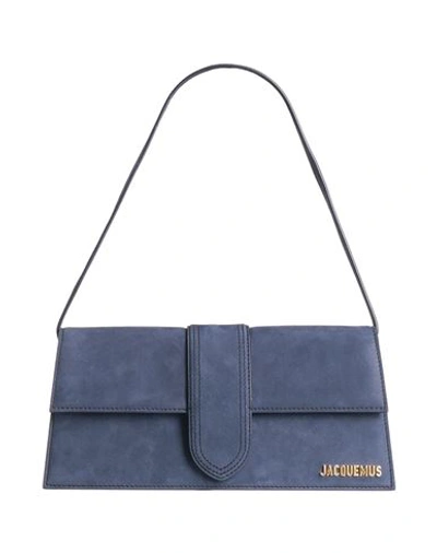 Jacquemus Woman Handbag Navy Blue Size - Bovine Leather