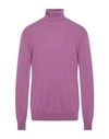 North Pole Man Turtleneck Mauve Size Xxl Viscose, Merino Wool, Polyamide, Cashmere In Purple