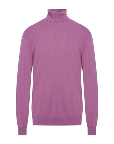 North Pole Man Turtleneck Mauve Size Xxl Viscose, Merino Wool, Polyamide, Cashmere In Purple