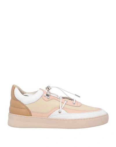 Filling Pieces Woman Sneakers Ivory Size 10 Soft Leather In White