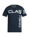Cavalli Class Man T-shirt Navy Blue Size S Cotton