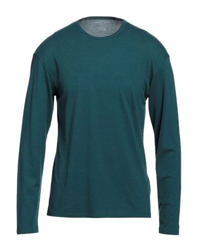 Majestic Filatures Man T-shirt Deep Teal Size M Cotton, Cashmere In Green