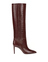 Paris Texas Woman Knee Boots Brick Red Size 10 Soft Leather In Brown