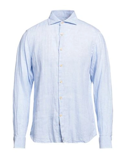 Sonrisa Man Shirt Sky Blue Size 17 Cotton