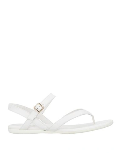 Hogan Woman Thong Sandal White Size 6.5 Soft Leather