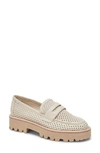 Dolce Vita Malila Platform Penny Loafer In Ivory Nubuck