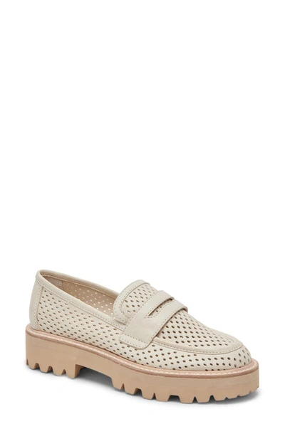 Dolce Vita Malila Platform Penny Loafer In White