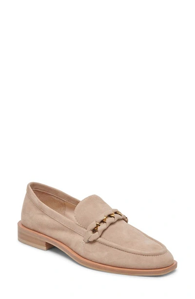 Dolce Vita Women's Sallie Slip On Embellished Loafer Flats In Taupe Suede